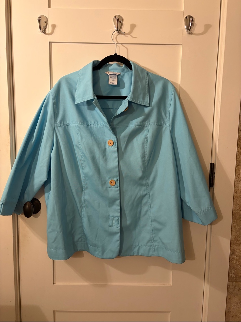 Koret Light Blue Button-Front Jacket